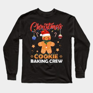 Christmas Lights Christmas Cookie Baking Crew Long Sleeve T-Shirt